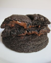 Chocolate Chocolate Cookie Decadent dark chocolate cookie with semisweet chocolate chunks. It’s just like a chocolate lava cake but in cookie form!