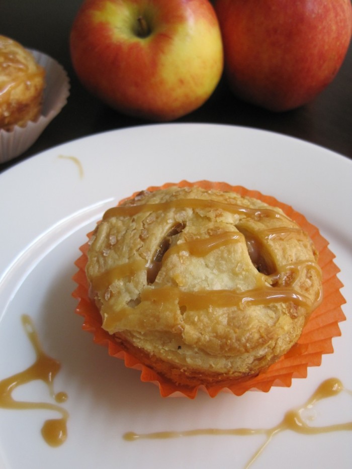 Mini Apple Pies The flakiest and most buttery pie crust filled with apples, oat crumble and salted caramel.