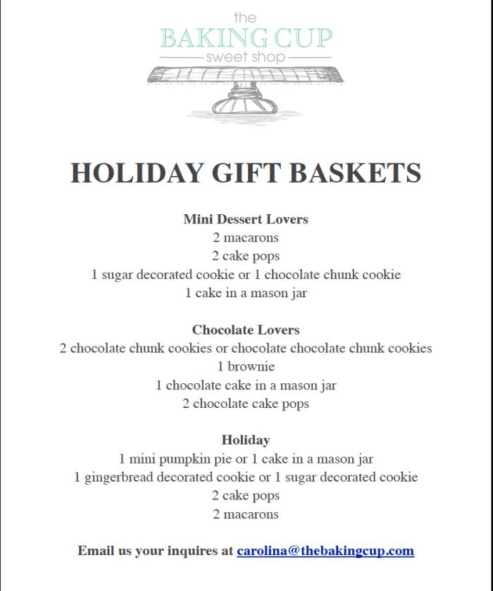 The Baking Cup Holiday Gift Baskets 2014